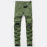 New Men's Ripped Jeans Mid Waisted Jeans Thickened Straight Pants